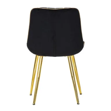 KRZESŁO PARIS CZARNE/ZŁOTE ZESTAW 2 SZT 51X59X79 cm